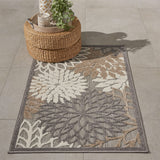 Nourison Aloha Indoor/Outdoor Area Rug 2' 8" x 4', Natural, Rectangular Tropical Botanical Easy-Cleaning Non Shedding Bed Room Living Room Dining Room Deck Backyard Patio