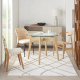 Nourison Feather Soft Shabby Chic Ivory Grey 3'11" x 5'11" Area -Rug, Easy -Cleaning, Non Shedding, Bed Room, Living Room, Dining Room, Kitchen (4x6)