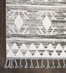 Nourison Asilah Grey/Ivory 2'2" x 8'2" Area Rug, Modern, Moroccan, Easy Cleaning, Non Shedding, Bed Room, Living Room, Dining Room, Kitchen, (8' x Runner)