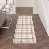 Nourison Grafix 27x90 Indoor Polypropylene Fabric Rug in Ivory and Beige