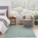 Nourison Easy Care 4' x 6' Aqua/Teal Indoor/Outdoor Rug