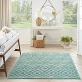 Nourison Versatile 4' x 6' Area Rug with Aqua and Teal Finish 099446043504