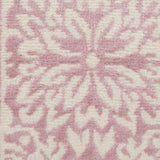 Nourison Jubilant 6' Runner Ivory Pink Fabric Transitional Area Rug