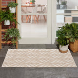 Nourison Aloha Indoor/Outdoor Ivory Grey 2'8" x 4' Area Rug, Easy Cleaning, Non Shedding, Bed Room, Living Room, Dining Room, Backyard, Deck, Patio (3x4)