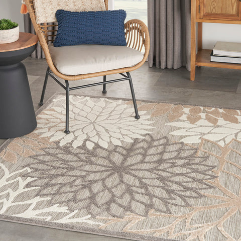 Nourison Aloha Natural 5'3" x 5'3"Square Area Rugs 099446061362
