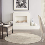 Nourison Tranquil Traditional Beige/Grey 5'3" x Round Area -Rug, Easy -Cleaning, Non Shedding, Bed Room, Living Room, Dining Room, Kitchen (5 Round)" }