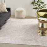 Nourison Whimsicle Floral Pink 5' x 7' Area Rug, Easy Cleaning, Non Shedding, Bed Room, Living Room, Dining Room, Kitchen (5x7)