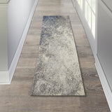 Nourison Passion Charcoal/Ivory 2'2'' x 7'6'' Area-Rug, Modern, Abstract, Easy-Cleaning, Non Shedding, Bed Room, Living Room, Dining Room, Kitchen, (8' Runner)