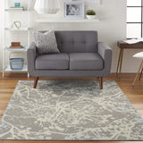 Nourison Jubilant Abstract Grey 5'3" x 7'3" Area Rug, Easy Cleaning, Non Shedding, Bed Room, Living Room, Dining Room, Kitchen (5x7)