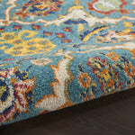 Nourison Allur Traditional Turquoise Ivory 2'3" x 7'6" Area -Rug, Easy -Cleaning, Non Shedding, Bed Room, Living Room, Dining Room, Kitchen (2x8)