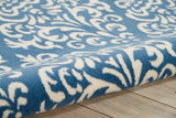Nourison Grafix Vintage Blue 5'3'' x 7'3'' Area-Rug, Easy-Cleaning, Non Shedding, Bed Room, Living Room, Dining Room, Kitchen (5x7)