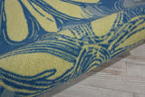 Nourison Home & Garden Indoor/Outdoor Blue 2'3" x 8' Area Rug, Easy Cleaning, Non Shedding, Bed Room, Living Room, Dining Room, Kitchen (2x8)