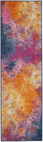 Nourison Passion 8' Runner Multicolor Fabric Modern Area Rug (8' Runner)