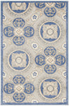 Nourison Aloha Indoor/Outdoor Blue/Grey 2'8" x 4' Area Rug, Easy Cleaning, Non Shedding, Bed Room, Living Room, Dining Room, Backyard, Deck, Patio, High-traffic Areas (2x4)
