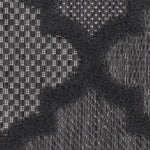 Nourison Easy Care Indoor/Outdoor Charcoal Black 4' x Round Area Rug, Easy Cleaning, Non Shedding, Bed Room, Living Room, Dining Room, Backyard, Deck, Patio (4 Round)