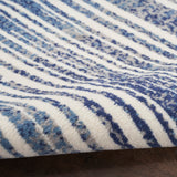 Nourison Grafix Abstract Blue Grey 5'3" x 7'3" Area -Rug, Easy -Cleaning, Non Shedding, Bed Room, Living Room, Dining Room, Kitchen (5x7)