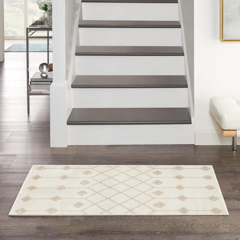 Nourison Grafix Farmhouse Ivory Beige 2' x 4' Area -Rug, Easy -Cleaning, Non Shedding, Bed Room, Living Room, Dining Room, Kitchen (2x4)