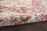 Nourison Passion Bohemian Ivory/Pink 5'3" x 7'3" Area Rug, Easy Clean, Non Shedding, Bed Room, Living Room, Dining Room, Kitchen (5x7)