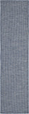 Nourison Positano 8' Runner Navy Blue Fabric Modern Area Rug (8' Runner)