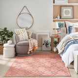 Nourison Versatile Indoor/Outdoor Coral/Orange 4' x 6' Area Rug, Easy Cleaning, Non Shedding, Bed Room, Living Room, Dining Room, Deck, Backyard, Patio, High Traffic Area (4x6)