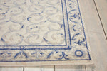 Nourison Somerset Traditional Ivory/Blue 2' x 2'9" Area-Rug, Easy-Cleaning, Non Shedding, Bed Room, Living Room, Dining Room, Kitchen (2x3)