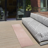 Nourison Essentials Indoor/Outdoor Pink 2'2" x 10' Area Rug, Easy Cleaning, Non Shedding, Bed Room, Living Room, Dining Room, Backyard, Deck, Patio (2x10)