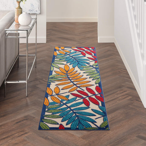 Nourison Aloha Indoor/Outdoor Multicolor 2'3" x 8' Area Rug (2x8)