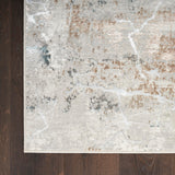 Nourison Glam Modern Grey Multicolor 3'11" x 5'11" Area -Rug, Easy -Cleaning, Non Shedding, Bed Room, Living Room, Dining Room, Kitchen (4x6)