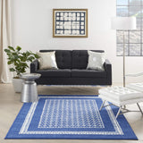 Nourison Whimsicle Geometric Navy 6' x 9' Area Rug, Easy Cleaning, Non Shedding, Bed Room, Living Room, Dining Room, Kitchen (6x9)