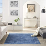 Nourison Essentials Indoor/Outdoor Navy Blue 5' x 7' Area Rug, Easy Cleaning, Non Shedding, Bed Room, Living Room, Dining Room, Backyard, Deck, Patio (5x7)