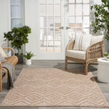 Nourison Versatile Indoor/Outdoor Natural Beige 5' x 7' Area Rug, Easy Cleaning, Non Shedding, Bed Room, Living Room, Dining Room, Deck, Backyard, Patio, High Traffic Area (5x7)