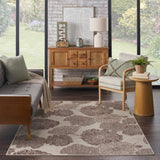 Nourison Garden Oasis Indoor/Outdoor Natural 4' x 6' Area Rug, Easy Cleaning, Non Shedding, Bed Room, Living Room, Dining Room, Backyard, Deck, Patio (4x6)