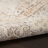 Nourison Astra Machine Washable Beige 5'3" x 7' Area Rug, Easy Clean, Non Shedding, Bed Room, Living Room, Dining Room, Kitchen (5' x 7')