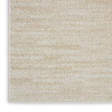 Nourison Essentials Indoor-Outdoor Ivory Beige 2'2" x 7'6" Area Rug, Easy Cleaning, Non Shedding, Bed Room, Living Room, Dining Room, Backyard, Deck, Patio (2x8)