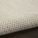 Nourison Courtyard Indoor/Outdoor Ivory Silver 3' x 5' Oval Area Rug, Easy Cleaning, Non Shedding, Bed Room, Living Room, Dining Room, Backyard, Deck, Patio (3x5)