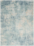 Nourison Astra Machine Washable Abstract Blue Ivory 4' x 6' Area -Rug, Easy -Cleaning, Non Shedding, Bed Room, Living Room, Dining Room, Kitchen (4x6)