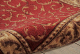 Nourison Somerset Floral Red 2' x 5'9" Area Rug, Easy Cleaning, Non Shedding, Bed Room, Living Room, Dining Room, Kitchen (2x6)