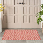Nourison Versatile Coral/Orange 2' x 4' Area Rug Easy Clean, Non Shedding, Bed Room, Living Room, Dining Room, Kitchen (2' x 4')