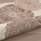 Nourison Garden Oasis Indoor/Outdoor Natural 4' x 6' Area Rug, Easy Cleaning, Non Shedding, Bed Room, Living Room, Dining Room, Backyard, Deck, Patio (4x6)