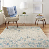 Nourison TRA04 Tranquil Bohemian Floral Ivory Area Rug 4' X 6'