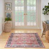 Nourison Fulton Traditional Brick 5' x 7' Area -Rug, Easy -Cleaning, Non Shedding, Bed Room, Living Room, Dining Room, Kitchen (5x7)