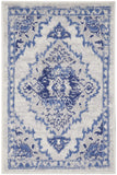 Nourison Whimsicle Vintage Ivory Blue 2' x 3' Area Rug, Easy Cleaning, Non Shedding, Bed Room, Living Room, Dining Room, Kitchen (2x3)