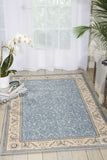 Nourison Somerset Traditional Light Blue 2' x 2'9" Area -Rug, Easy -Cleaning, Non Shedding, Bed Room, Living Room, Dining Room, Kitchen (2x3)
