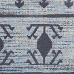 Nourison Asilah Light/Blue/Charcoal 2'2" x 8'2" Area Rug, Modern, Moroccan, Easy Cleaning, Non Shedding, Bed Room, Living Room, Dining Room, Kitchen, (8' x Runner)