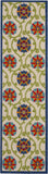 Nourison Aloha Indoor/Outdoor Blue/Multicolor 2' x 6' Area -Rug, Easy -Cleaning, Non Shedding, Bed Room, Living Room, Dining Room, Deck, Backyard, Patio (2x6)