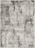 Nourison Elation Abstract Grey Ivory 4' x 6' Area -Rug, Easy -Cleaning, Non Shedding, Bed Room, Living Room, Dining Room, Kitchen (4x6)