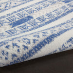 Nourison Whimsicle Tribal Ivory Blue 4' x 6' Area Rug, Easy Cleaning, Non Shedding, Bed Room, Living Room, Dining Room, Kitchen (4x6)