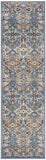 Nourison Home Allur All-over design Light Blue 2'3" x 7'6" Area -Rug, Easy -Cleaning, Non Shedding, Bed Room, Living Room, Dining Room, Kitchen (2x8)