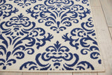 Nourison Grafix Vintage White/Blue 5'3" x 7'3" Area -Rug, Easy -Cleaning, Non Shedding, Bed Room, Living Room, Dining Room, Kitchen (5x7)