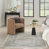 Nourison Glam Geometric Ivory Multicolor 3'11" x 5'11" Area Rug, Easy Cleaning, Non Shedding, Bed Room, Living Room, Dining Room, Backyard, Deck, Patio (4x6)